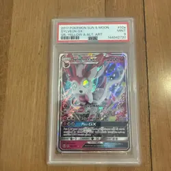 2017 POKEMON TCG - S&M GUARDIANS RISING #92a SYLVEON GX Yellow Alt PSA 9 MINT 🔥 - Image 1