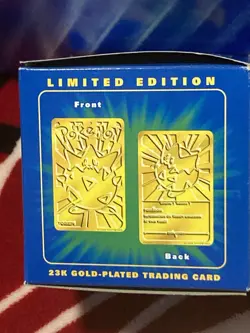 Full Set 1999 Pokemon 23k Gold Plated Trading Card Burger King Blue Box - Image 4