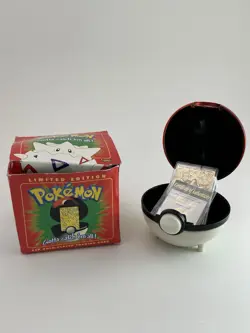 Togepi 1999 Burger King Limited Ed. 23K Gold Plated Pokemon Card, w/COA & Ball - Image 1