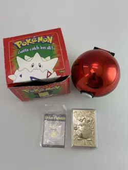 Togepi 1999 Burger King Limited Ed. 23K Gold Plated Pokemon Card, w/COA & Ball - Image 3