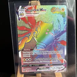 Pokemon Card Regieleki VMAX 198/195 Silver Tempest Secret Rare Near Mint - Image 1