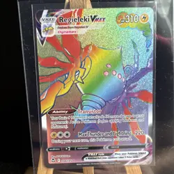 Pokemon Card Regieleki VMAX 198/195 Silver Tempest Secret Rare Near Mint - Image 2