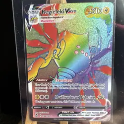 Pokemon Card Regieleki VMAX 198/195 Silver Tempest Secret Rare Near Mint - Image 3