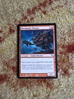 Bloodmark Mentor Shadowmoor MTG Magic The Gathering Card Red Uncommon Goblin - Image 1