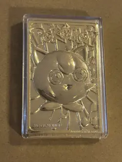 Pokemon Jigglypuff 1999 23k Gold Plated Trading Card Burger King Promo with Case - Image 1