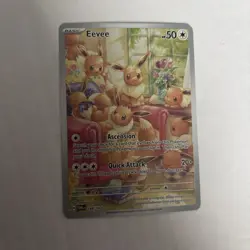 Pokemon Eevee Illustration Rare Holo Card 188/167 Twilight Masquerade Sv06 - Image 1