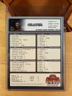 2026 Crater SE Myth Worlds Filsinger Games Champions Of The Galaxy Game Card - Image 3