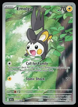 Emolga 112/086 Holo Illustration Rare Black Bolt Pokemon Card - Image 1