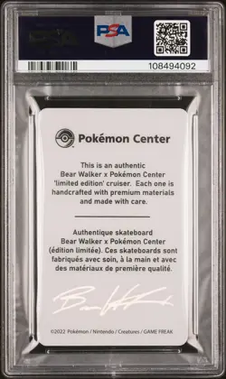 2022 POKEMON CENTER X BEAR WALKER COLLECTION CARDS BLASTOISE PSA 9 - Image 2