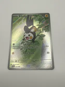 2025 Emolga 112/086 Illustration Rare IR Holo Black Bolt Pokemon TCG Card NM - Image 1