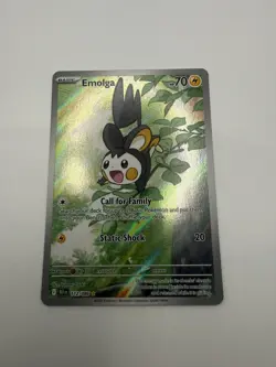 2025 Emolga 112/086 Illustration Rare IR Holo Black Bolt Pokemon TCG Card NM - Image 2