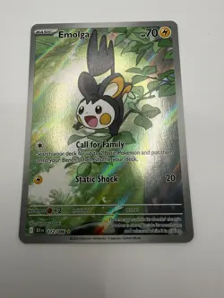2025 Emolga 112/086 Illustration Rare IR Holo Black Bolt Pokemon TCG Card NM - Image 3
