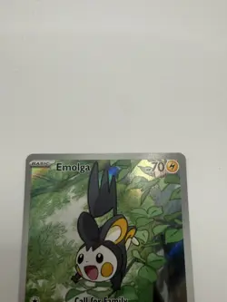 2025 Emolga 112/086 Illustration Rare IR Holo Black Bolt Pokemon TCG Card NM - Image 4