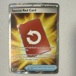 Special Red Card 113/086 Secret Rare Reverse Holo English Pokemon TCG Trainer - Image 1