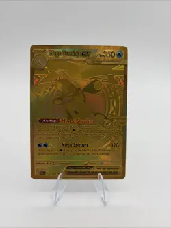 Chaos Rising Mega Greninja EX Gold Full Art Card Mega Hyper Rare 122/086 Pokemon - Image 1
