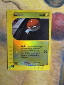 Voltorb 115/147 Aquapolis E Reader Series Pokemon Card 2003 Reverse Holo LP MP - Image 2