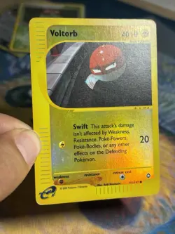 Voltorb 115/147 Aquapolis E Reader Series Pokemon Card 2003 Reverse Holo LP MP - Image 3