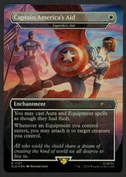 ***FOIL Borderless Captain America's Aid Secret Lair* MTG Promo Magic Kid Icarus - Image 1