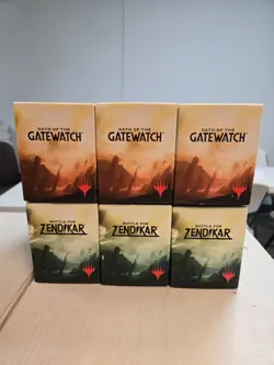 Magic Mtg *EMPTY* BATTLE FOR ZENDIKAR BLOCK Fat Pack Boxes (Set of 2) - Image 1