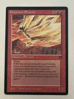 Magic the Gathering MTG Legends Firestorm Phoenix LP+ (Beta Bob) - Image 1