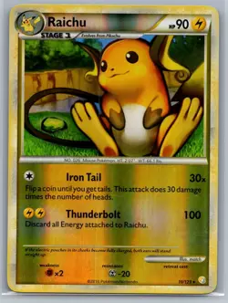 Pokemon Heart gold & Soul Silver - Raichu 10/123 LP - Image 1