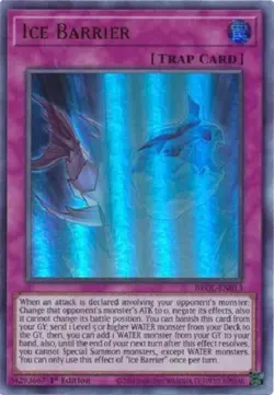 Yugioh - Ice Barrier - 1st Edition - Ultra Rare NM - Free Holographic Card - Image 1