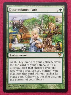Magic The Gathering AVACYN RESTORED DESCENDANTS' PATH green card MTG - Image 1