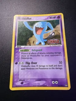 Wobbuffet 24/108 Reverse Holo Pokemon EX Power Keepers Stamped MP *crease* - Image 1