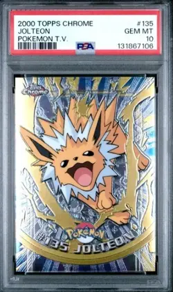 2000 Pokemon Topps Chrome Jolteon #135 PSA 10 Gem Mint MODERN GRADE STUNNER - Image 1