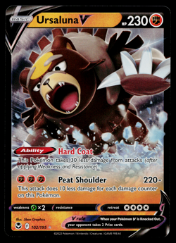 URSALUNA V 102/195 SILVER TEMPEST POKEMON TCG - Image 1