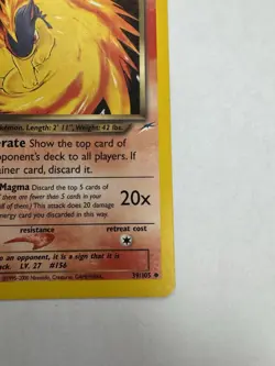 Pokemon Dark Quilava 39/105 Neo Destiny Uncommon 60 HP English 2000 - Image 4