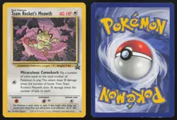 Team Rocket's Meowth 18 Promo Wizards Black Star Promos Pokemon English HP/DMG - Image 3