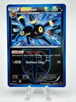 Pokemon Umbreon (Team Plasma) Rare Reverse Holo Plasma Freeze 2013 64/116 NM - Image 1