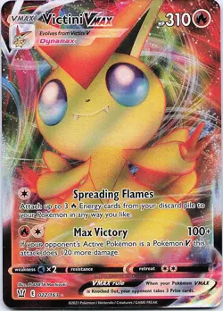 Victini VMAX - 022/163 Holo VMAX Rare 2021 Battle Styles Pokemon NM - Image 1