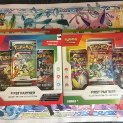 Pokemon First Partner Illustration Collection Series 1 And 2 Sealed - IN HAND!! - Image 1