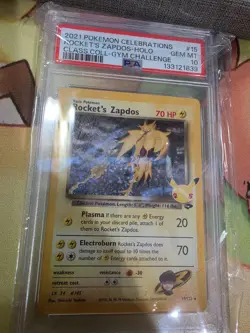 PSA 10 | Pokemon Celebrations Rocket's Zapdos Holo Classic Collection 15/132 - Image 1