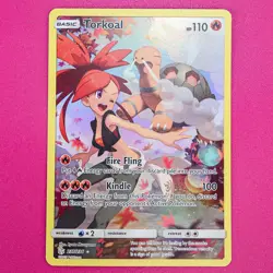 Torkoal Secret 237/236 SM Cosmic Eclipse Pokemon Holo Illustration Rare NM - Image 1