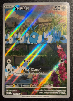 Pokemon Swablu 213/182 Illustrator Rare Paradox Rift Mint Condition - Image 1