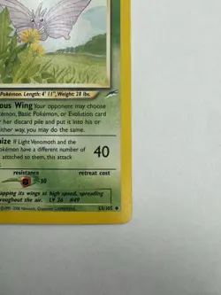 The Pokemon Company Light Venomoth 53/105 Neo Destiny Unlimited Uncommon 80 HP - Image 4