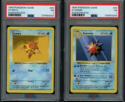 PSA 1 Sequential Shadowless Staryu Starmie Base Set Pokemon 1999 WoTC PR - Image 1