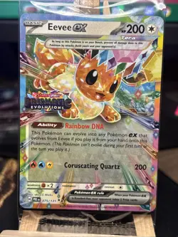 Pokemon Prismatic Evolutions Surprise Box Promo EEVEE EX #075/131 SEALED - Image 1