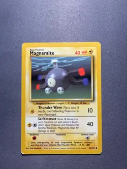 Pokemon TCG Magnemite Unlimited 53/102 Regular 1999-2000 Wizards Base Set - Image 1