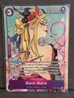 Black Maria OP08-074 SR One Piece Illustration Box Vol. 2 Promo - Image 1