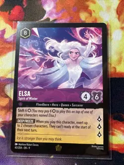 Elsa Spirit Of Winter Holo Legendary Disney Lorcana Fabled Mint Condition 43/204 - Image 1
