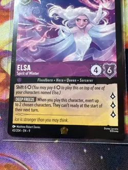 Elsa Spirit Of Winter Holo Legendary Disney Lorcana Fabled Mint Condition 43/204 - Image 3