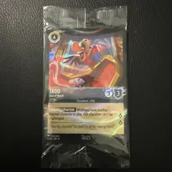 New Disney Lorcana D23 2025 Gold Member Exclusive Iago Foil Promo Card sealed - Image 1