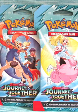 Journey Together Scarlet & Violet Booster Packs 2 New/Factory Sealed 22 cards - Image 1