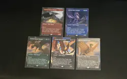 Ancient Bronze, Copper, Silver, Gold And Brass Dragon (Borderless) Set Of 5 - LP - Image 1