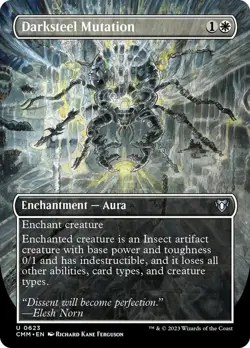 1 x Darksteel Mutation - Borderless - Commander Masters - NM-Mint - MTG - Image 1