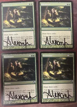 Harmonize x4 Planar Chaos Rob Alexander Signed/Autographed MTG - Image 1